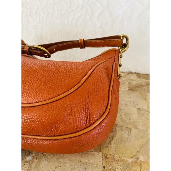 Vtg DOONEY and BOURKE AWL burn orange ergo shoulder bag HandBag - Picture 8 of 10
